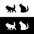Cat animal vector logo design Royalty Free Stock Photo