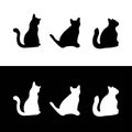 Cat animal vector logo design Royalty Free Stock Photo
