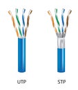 UTP and STP cable Royalty Free Stock Photo