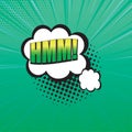 Hmm comic text Royalty Free Stock Photo