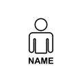 name, profil, person, user icon vector Royalty Free Stock Photo