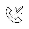 phone incoming call communication icon vector