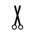 Comb and scissors icon. Scissors hairbrush vector illustration, Hair combs Royalty Free Stock Photo