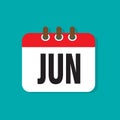 June month sign vector Royalty Free Stock Photo