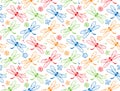 dragonfly pattern design, insect, set Royalty Free Stock Photo