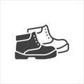 Safety Boot protection sign icon. Safety shoes icon. Safety worker shoes symbol. foot pretection icon.