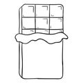 Chocolate bar vector. Royalty Free Stock Photo