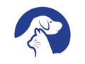 Paw Pet modern silhouette logo vector illustration design. icon petshop cat dog logo