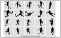 A set of vector set of football, soccer players,Soccer players, group of footballers.