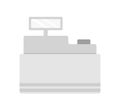 Cash Register Illustration, Counter Money Drawer Silhouette Royalty Free Stock Photo