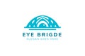 eye bridge logo design template Royalty Free Stock Photo