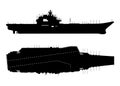 Aircraft carrier Warship Vessel Silhouette, Army Seagoing Airbase