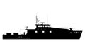 Military Patrol Vessel Boat Silhouette, Patrol Craft , Coastal Defence Ship