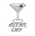 Logo for an alcoholic beverage store