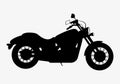 Cruiser motorcycle, Fast bike Silhouette