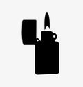 Lighter Silhouette, flame portable device.