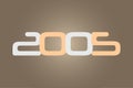 Year 2005 numeric typography text vector design on gradient color background Royalty Free Stock Photo