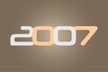 Year 2007 numeric typography text vector design on gradient color background