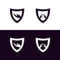 Care shield vector logo template design Royalty Free Stock Photo