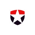 Star shield vector logo template design Royalty Free Stock Photo