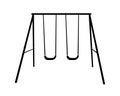 Swing Set kids Playground Silhouette Royalty Free Stock Photo