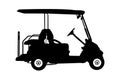 Club Car, Golf Cart Silhouette vehicle Royalty Free Stock Photo