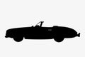 Vintage Classic Convertible Sport Car Silhouette Royalty Free Stock Photo