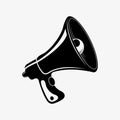 Megaphone Silhouette, Portable speaking-trumpet loudhailer