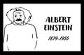 Sketch Drawing of Albert Einstein Portrait Royalty Free Stock Photo