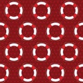 Seamless Lifebuoy Pattern, Small Polka Dot With Maroon Color Background