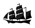 Old Ship, sailing vessel Silhouette