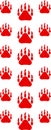 Paw vector foot trail print . ,bear, wolf silhouette animal. Paw print trail on transparent background. Vector illustration Royalty Free Stock Photo