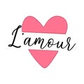 Love, French is L\'amour Heart abstract