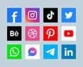 Popular social network logo icons