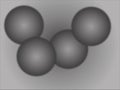 Illustration of four gray balls.