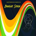 Martyr\'s Day with freedom fighter Bhagat Singh.