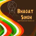 Martyr\'s Day with freedom fighter Bhagat Singh.