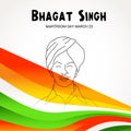 Martyr\'s Day with freedom fighter Bhagat Singh.