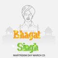 Martyr\'s Day with freedom fighter Bhagat Singh.