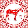 Horse Chinese Zodiac Shio Vector