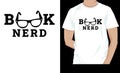 book nerd t-shirt design and new