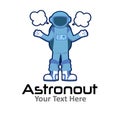 Cartoon Blue Astronout