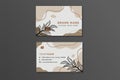 Abstract modern minimal floral business card design template. Royalty Free Stock Photo