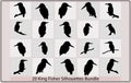 kingfisher silhouette,Flying kingfisher logo,silhouette of a flock of kingfishers,kingfishers on branch silhouette