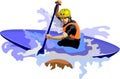 Row Canoe Water Sport Vector