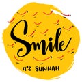 Smile it\'s sunnah, hand lettering.