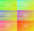 six sets of horizontal gradient background with place for text Royalty Free Stock Photo