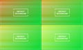 four sets of orange, yellow and green gradient background with space for text. simple, blur, modern and color
