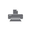 printer icon simple abstract design electronics vector illustration Royalty Free Stock Photo