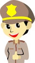 Police Boy Cartoon Occupation Vector